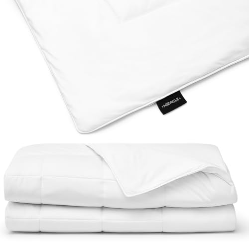 Miracle Made Cool-to-The-Touch Comforter – Silver-Treated, Soft, Breathable Fabric – Lightweight, Cozy Bedding Designed for Hot Sleepers – Queen Size Blanket, White