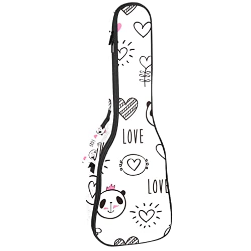 Sac à dos pour ukulélé concert et soprano housse rembourrée 10mm motif panda