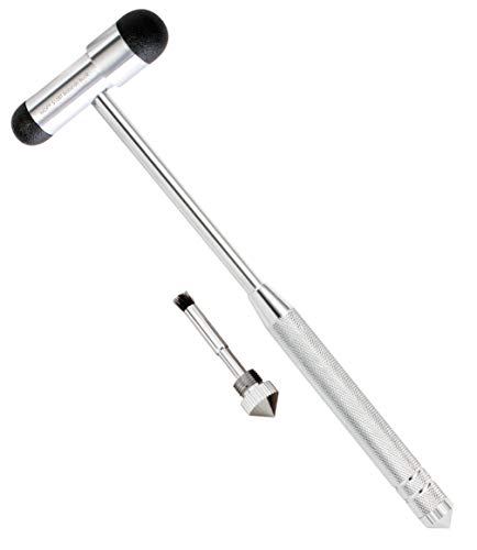 MDF® Babinski Buck® Martillo de reflejos neurológico con pincel integrado para respuestas cutáneas y superficiales - Negro (MDF515BT-11)