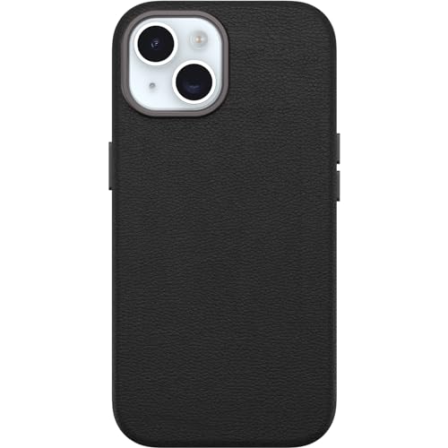 Image of OtterBox iPhone 15 Symmetry Series Cactus Leather for MagSafe - Noir ASH (Black)