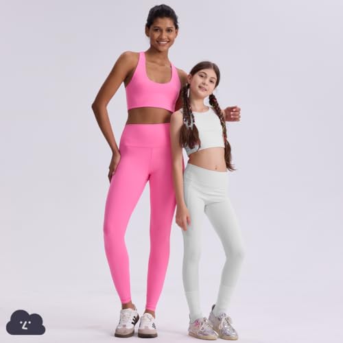 Skidream Girls' Black Athletic Leggings With Pockets thumb #4