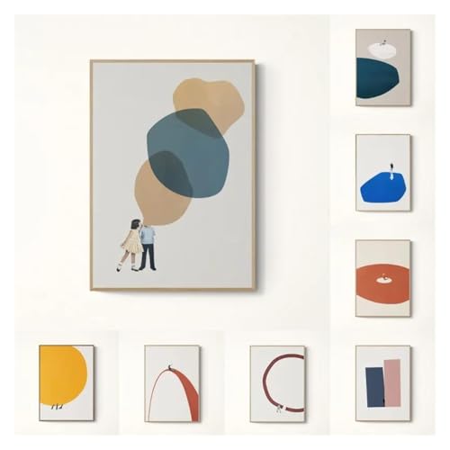 Pintura en lienzo abstracta y divertida de 50x70 cm para dar vida a las paredes de casa 3