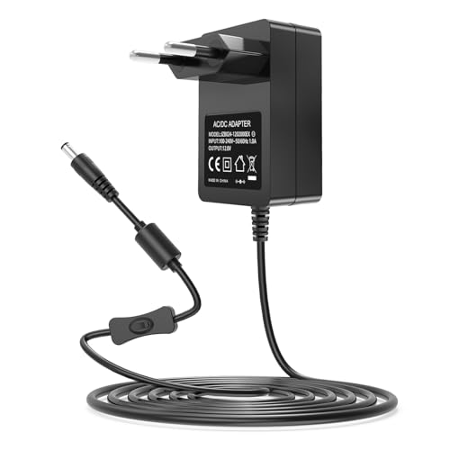 Adaptateur d’Alimentation 12V AC/DC 12Volt Compatible avec Hansong DC117-15 DC11715 Hollywood Chambre à Coucher Lumière Vanité Miroir de Maquillage Ampoules Cordon d’Alimentation DC