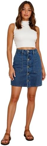 Lexi Womens Stretch Pencil Skirts with Functional Pockets, A Line...