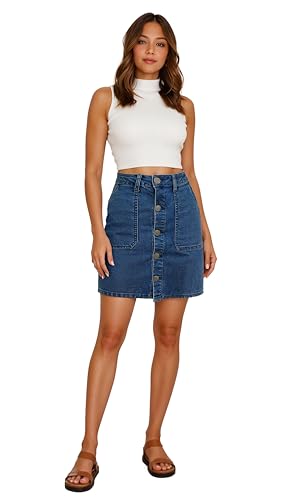 Lexi Womens Stretch Pencil Skirts with Functional Pockets, A Line...