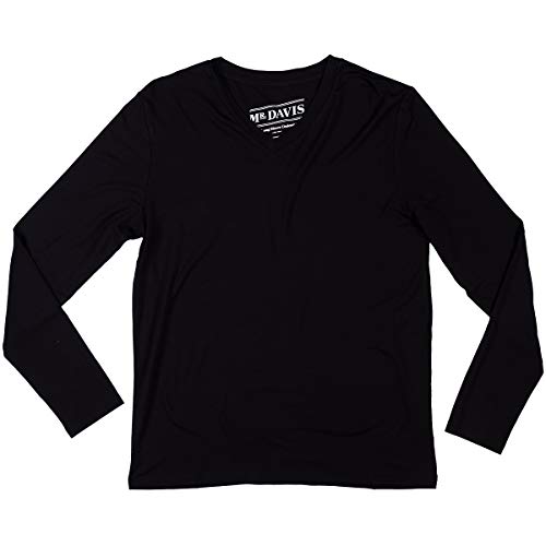 Mr. Davis Men's Long Sleeve Bamboo Viscose Base Layer Undershirt - with Stretch Fabric for a4
