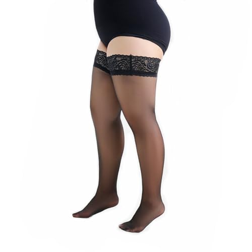 Image of Women's Lace Top Thigh High Stocking with Stay Up Silicone