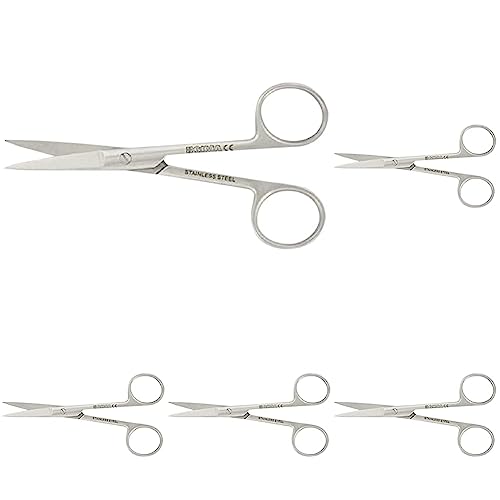Gima - Gerade Chirurgische Schere, Spitze Ende, Länge 16 cm, aus Edelstahl (Packung mit 5)
