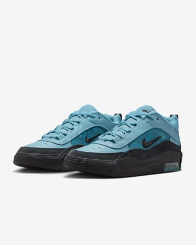 Image of Nike SB Air MAX Ishod Skateboarding Shoes in Black & Denim Turquoise by Nike