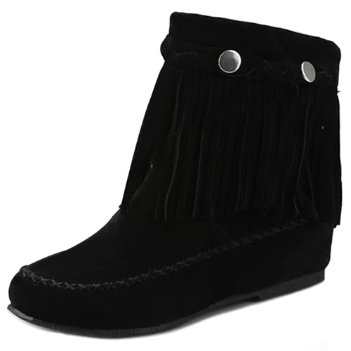 Bottes frange femme style vintage et souple marron
