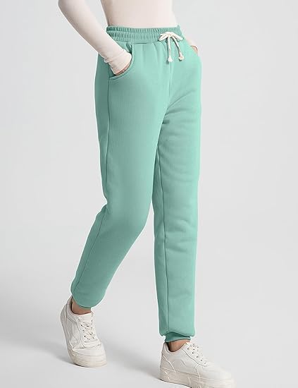 PEHMEA Women's Sherpa Lined Sweatpants Winter Warm, Fleece Joggers for Athletic Lounge - Image 4