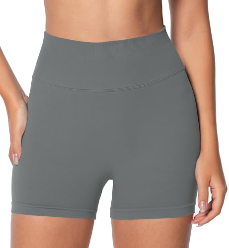 Image of Sunzel Women's Seamless Scrunch Butt Biker Shorts - High Waisted Booty Lifting Workout Yoga Gym Shorts with Tummy Control