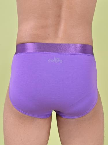 Image of Rupa Colors Modern Solid Brief for Men, Cotton Blend, Regular Fit, Outer Elastic, Pack of 1