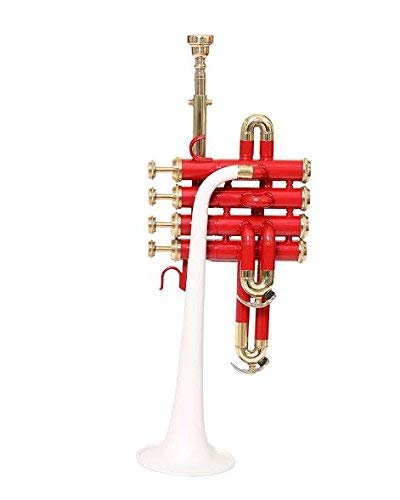 Sai Traders Piccolo Trumpet, Bb, White & Red Clear Sound Classical India Traditional #TOP1