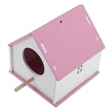 IMIKEYA Vogelhaus Papageiennest Aus Langlebigem Material Outdoor Vogelnest Zum Aufhängen Und Aufstellen Rosa Geeignet Für Kleine Papageien Und Sittiche Heimdekoration Und Vogelausstattung