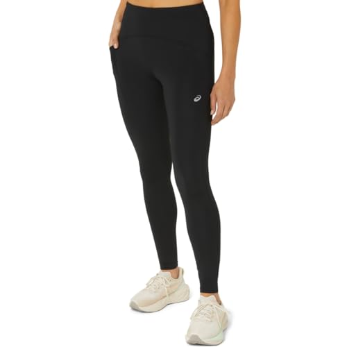 ASICS Women's ROAD HIGH WAIST TIGHT Running Apparel, M, PERFORMANCE BLACK
