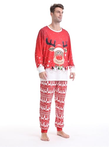 LOHILL Matching Christmas Pajamas Sets Matching Family Christmas PJs Xmas Printed Sleepwear Holiday Christmas Jammies4