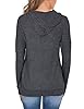 Penceni Women's Hoodies Pullover Cute Heart Sweatshirts Long Sleeve Tops with Pockets, Grey, Medium #3