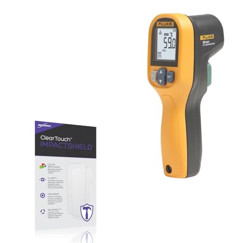 BoxWave Screen Protector Compatible with Fluke 59 MAX - ClearTouch ImpactShield (2-Pack), Impenetrable Screen Protector Flexible Film