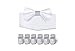 LuxKitchen White Cloth Napkins Set of 12 Cotton(18"x18") with 12 Silver Napkin Rings, Luxury Cocktail/Dinner White Linen Napkins,Soft & Reusable Napkins Fabric for Family Dinners, Weddings & Parties