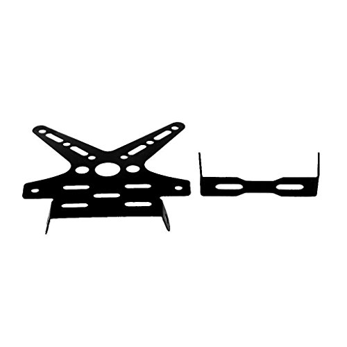 Generic Motorcycle Number License Plate Adjustable Aluminum Alloy Holder Mount Bracket - Black (PZIN52004089)