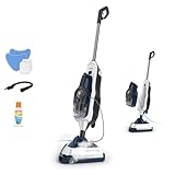 Vax Steam Fresh Home Steam Cleaner, Portable Handheld and Floor Steam Mop, Detergent and 13 Accessories for the Oven, Bathroom and Home, Easy to Carry, 1600W, 4.23kg, White/Blue, CDST-SFXS