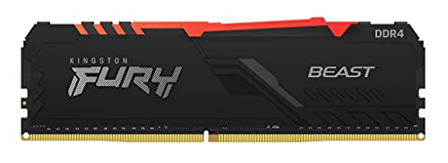 Image of Kingston FURY Beast RGB 32GB 2666MT /s DDR4 CL16 Desktop Memory Single Module | Infrared Syncing | Intel XMP | AMD Ryzen | Plug n Play | KF426C16BBA /32