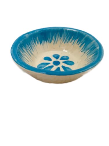 1 oz - 30 ml/Mini Sauce boat made of glazed clay handmade painted/mini salsera hecha de barro vidriado pintado a mano/Units: 1
