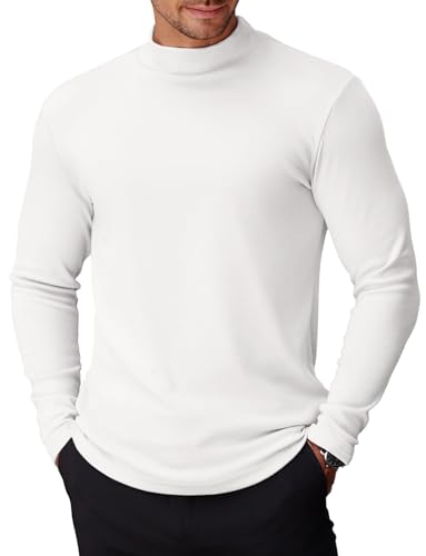 COOFANDY Long Sleeve Thermal Mock Neck