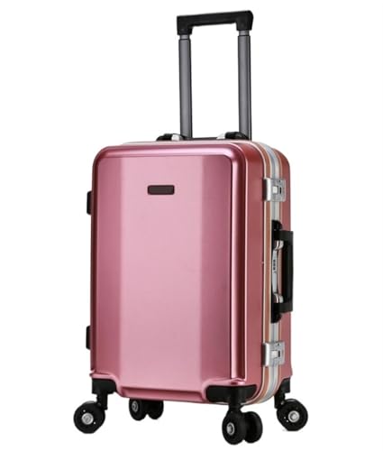 Suitcase Aluminum Frame Double Buckle Password Luggage External USB Charging Suitcase Luggage(A,26in)