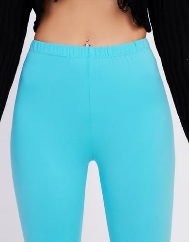 Image of sissycos Women's 80s Leggings Neon Artistic Splash Printed Buttery Soft Stretchy Pants