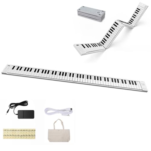 Clavier de Piano Pliable à 88 Touches, Pianos numériques Pliables Portables avec pédale de Sustain USB/MIDI, Double Haut-parleurs intégrés, Piano électronique Rechargeable à 6 battements pour - Les Beatles, Paul McCartney, John Lennon, RIngo Starr, George Harrison Clavier de Piano Pliable à 88 Touches, Pianos numériques Pliables Portables avec pédale de Sustain USB/MIDI, Double Haut-parleurs intégrés, Piano électronique Rechargeable à 6 battements pour