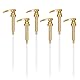 MisFun 6 Stück Dosierpumpe, Sirup Spender, Sirup Spender Pumpe, Wiederverwendbarer Pumpspender Sirup, Syrup Pump für 500ml/1000ml Flaschen, Sirup Pumpspender mit Langen Schläuchen (Gold)