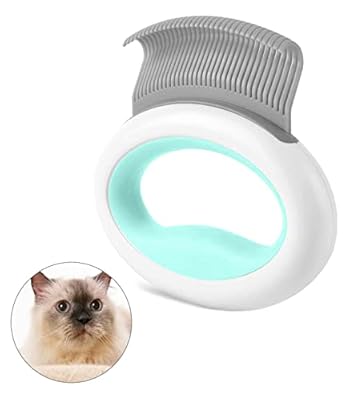Odosalii Cat Dematting Comb Massage Relaxing Cat Comb Pet Brush Dog Grooming Hair Removal Cleaning Comb Massager Tool (01-Green)