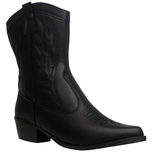Qual a Melhor Bota Texana Feminina de 2025? Melhores Ranking 2 Bota Texana Feminina Boiadeira Western Country Cano Médio (Preto, BR, Adulto, Numérico, 37)