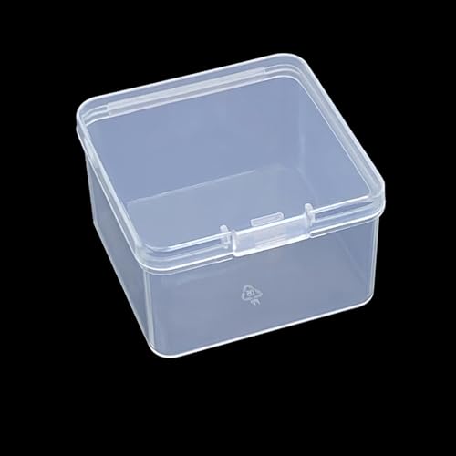 Image of 24 Pack Plastic Storage Cases with Lid, 2.28x2.28x1.22 Inchs, Square Empty Clear Plastic Storage Containers for Small Items, Jewelry, Earrings, Necklace, Rings, Cosmetics, Threads, Beads, Crafts etc.