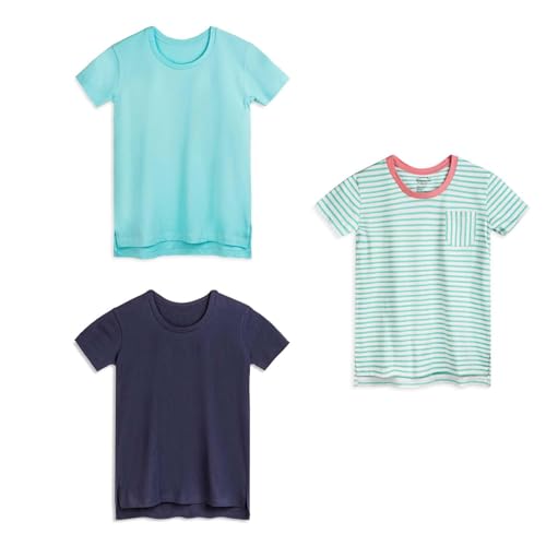 Mightly Girls' Scooped Neck Short Sleeve T Shirts | 100% Organic Cotton, Colorful Casual Stylish Clothes3