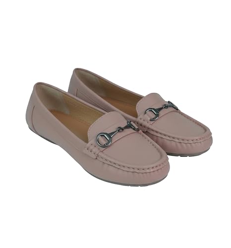Image of CatBird Women's Metal Detail Slip-On Loafers | Cushioned Comfort Flats | Lightweight Office & Casual Shoes | Anti-Slip Sole Footwear