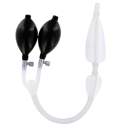 Cleanstream Double Bulb Silicone Anal Enema Catheter, No-Mess Colon Cleanse, 17.5 Inches, Easy To Use