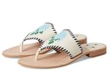 Jack Rogers Women's Jacks Hydrangea Flat Sandal, Ivory Multi, 11