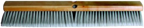 Magnolia Brush 3724 LH Line Floor Brush, Flagged-Tip Plastic Bristles, 3" Trim, 24" Length, Silver (Case of 12)