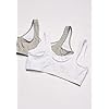 Fruit of the Loom Women's Front Close Builtup Sports Bra, Heather Grey/White 2-Pack, 36