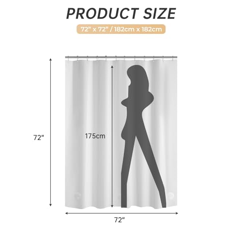 AmazerBath White Shower Curtain Liner, 70 x 72 Inches EVA 8G Heavy Duty Plastic Shower Curtain Liner, Waterproof Weighted Thick Bathroom Curtain with 3 Clear Weights and 12 Rustproof Grommet Holes
