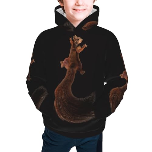 Squirrel Boy, Girls Sports Shirt Youth Pullover Fashion Hooded Sweatshirt