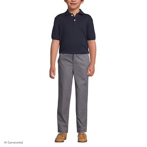 Image of Lands' End School Uniform Kids Short Sleeve Interlock Polo Shirt