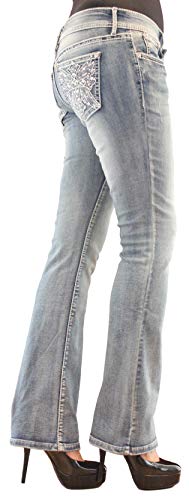 Project Indigo Women Jean Missy Crystal Embellishment Boot Cut PJM1662