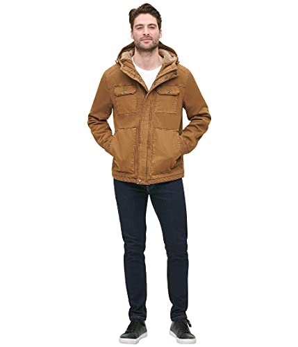 Image of Levi's Men's Legacy Washed Cotton Hooded Military Jacket
