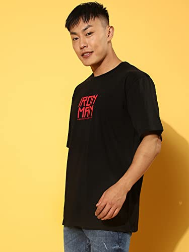 Image of Veirdo Men's Cotton Printed Oversized Fit T-Shirt