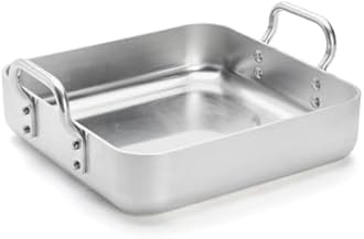 De Buyer 7664.30 Choc Thick Aluminium Roasting Pan with 2 Handles, 30 x 30 cm