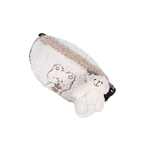 Pochete para meninas SOIMISS com pingente de urso para adultos e crianças, bolsa de pelúcia fofa par